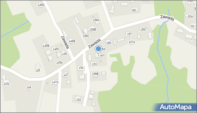Zawada, Zawada, 155, mapa Zawada