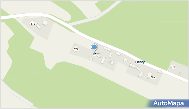 Zawada, Zawada, 67, mapa Zawada