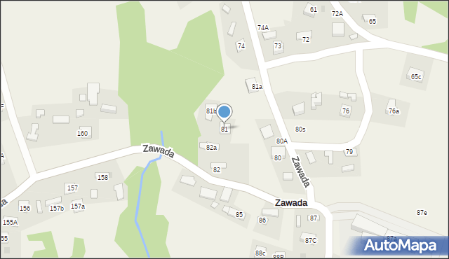 Zawada, Zawada, 81, mapa Zawada