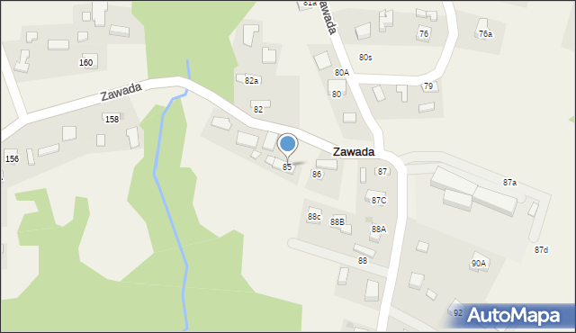 Zawada, Zawada, 85, mapa Zawada