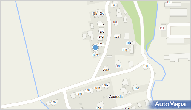 Zawada, Zawada, 102d, mapa Zawada