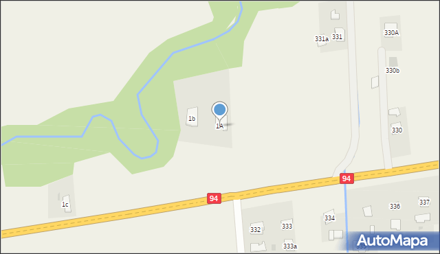 Zawada, Zawada, 1A, mapa Zawada