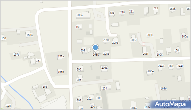 Zawada, Zawada, 208D, mapa Zawada