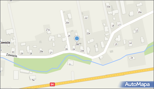 Zawada, Zawada, 24b, mapa Zawada