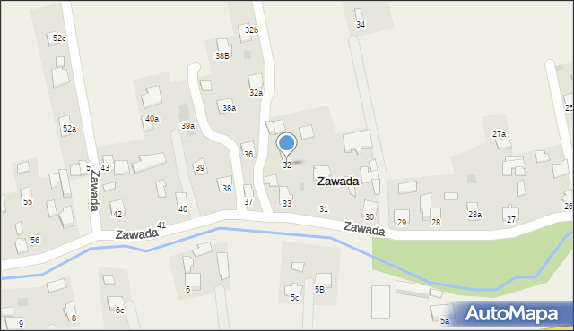 Zawada, Zawada, 32, mapa Zawada