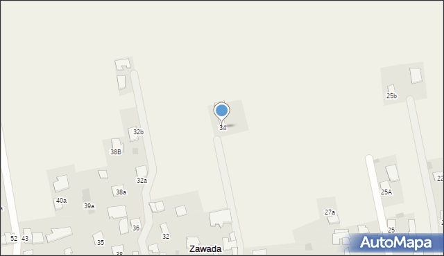 Zawada, Zawada, 34, mapa Zawada