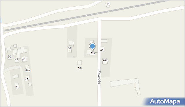 Zawada, Zawada, 54a, mapa Zawada
