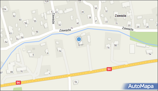 Zawada, Zawada, 6, mapa Zawada