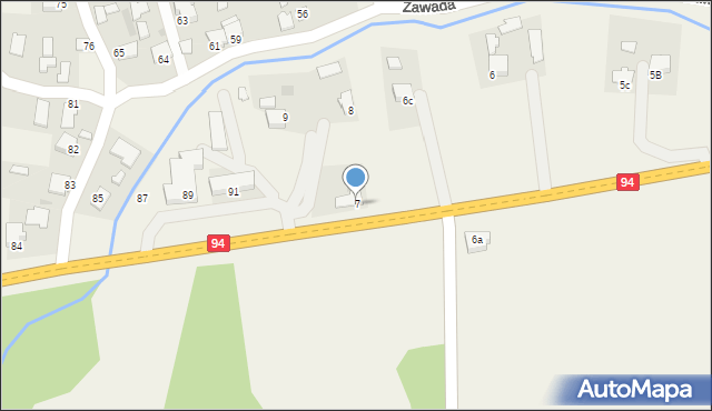 Zawada, Zawada, 7, mapa Zawada