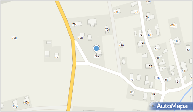 Zawada, Zawada, 79a, mapa Zawada