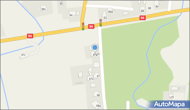 Zawada, Zawada, 97a, mapa Zawada