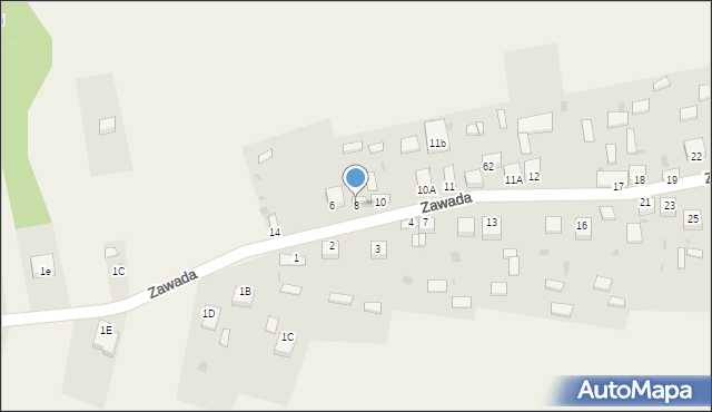 Zawada, Zawada, 8, mapa Zawada