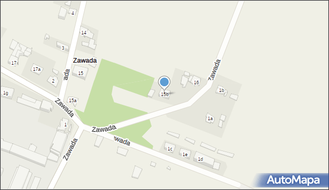 Zawada, Zawada, 15b, mapa Zawada