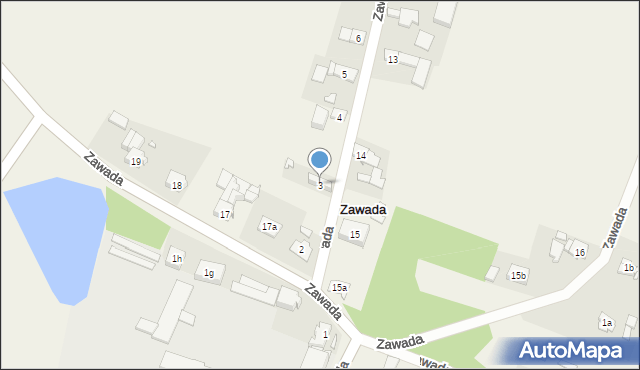 Zawada, Zawada, 3, mapa Zawada