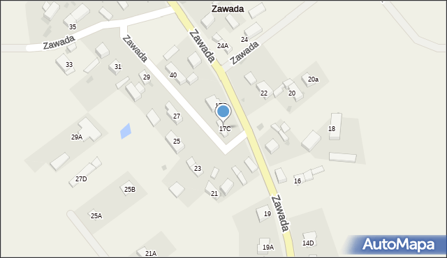 Zawada, Zawada, 17C, mapa Zawada