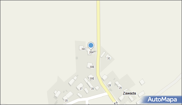 Zawada, Zawada, 39A, mapa Zawada