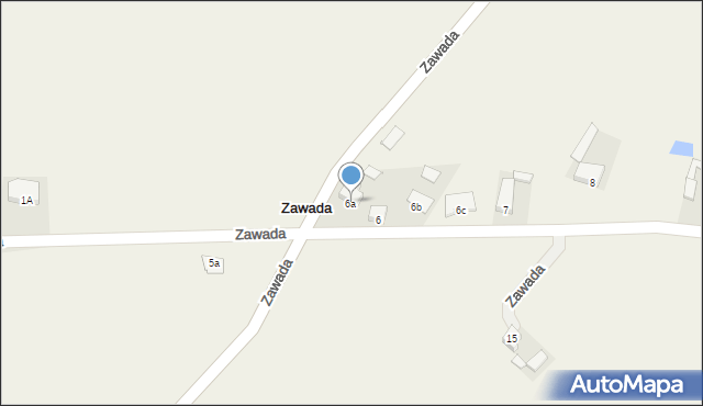 Zawada, Zawada, 6a, mapa Zawada
