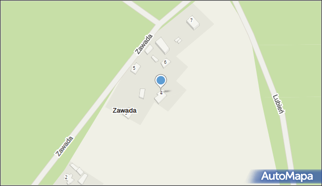 Zawada, Zawada, 4, mapa Zawada