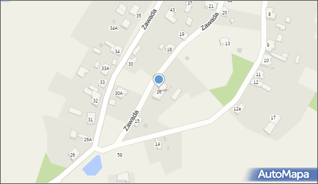 Zawada, Zawada, 16, mapa Zawada