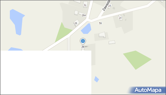 Zawada, Zawada, 25, mapa Zawada