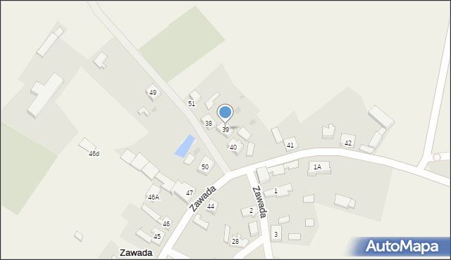 Zawada, Zawada, 39, mapa Zawada