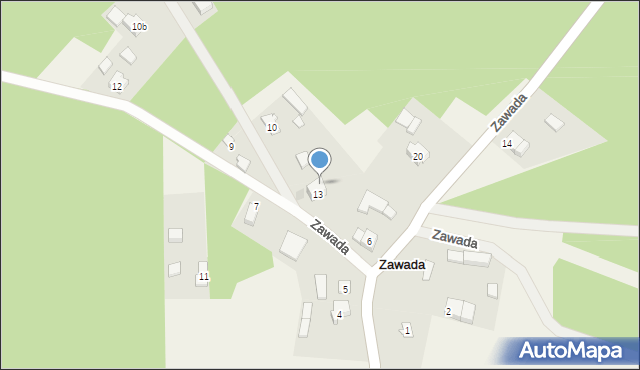 Zawada, Zawada, 8, mapa Zawada