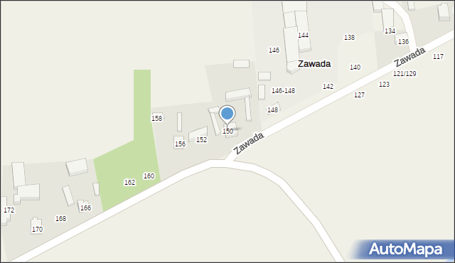 Zawada, Zawada, 150, mapa Zawada