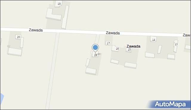 Zawada, Zawada, 18, mapa Zawada