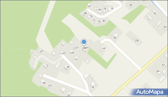 Zawada Lanckorońska, Zawada Lanckorońska, 109, mapa Zawada Lanckorońska