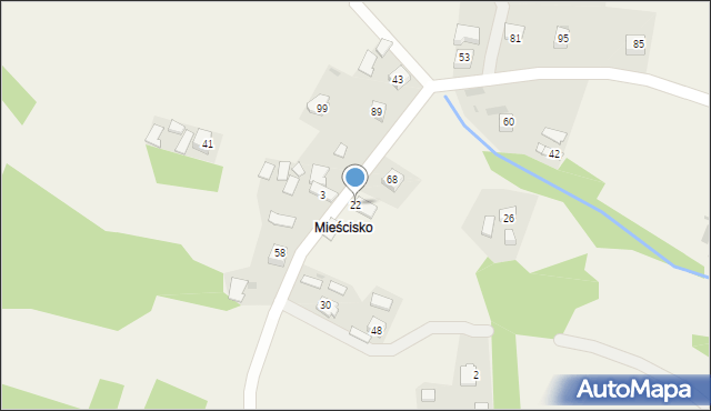 Zawada Lanckorońska, Zawada Lanckorońska, 22, mapa Zawada Lanckorońska