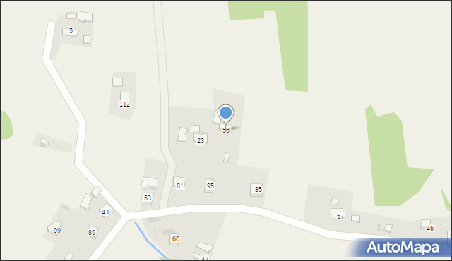 Zawada Lanckorońska, Zawada Lanckorońska, 56, mapa Zawada Lanckorońska