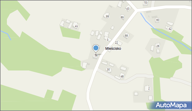 Zawada Lanckorońska, Zawada Lanckorońska, 58, mapa Zawada Lanckorońska