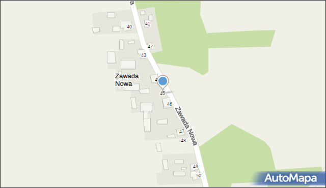 Zawada Nowa, Zawada Nowa, 45, mapa Zawada Nowa