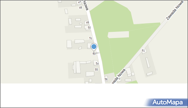Zawada Nowa, Zawada Nowa, 53, mapa Zawada Nowa