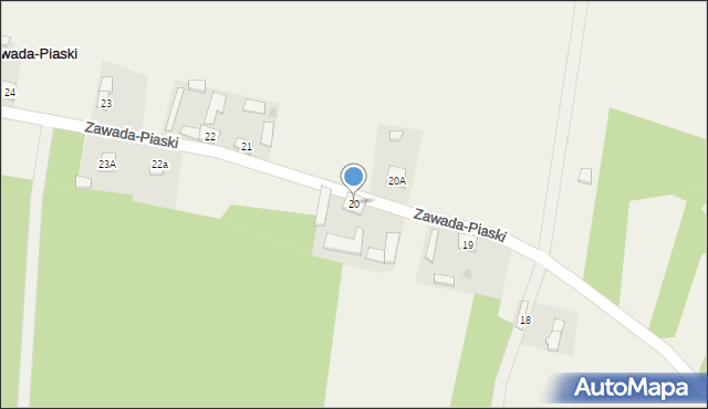 Zawada-Piaski, Zawada-Piaski, 20, mapa Zawada-Piaski