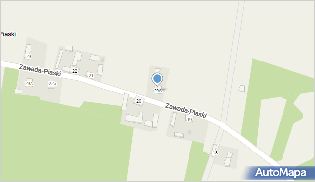 Zawada-Piaski, Zawada-Piaski, 20A, mapa Zawada-Piaski