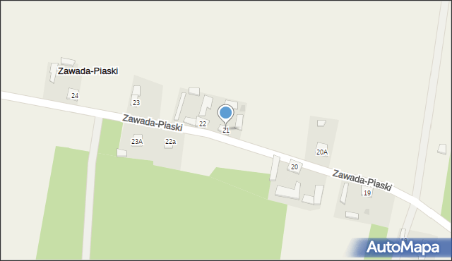 Zawada-Piaski, Zawada-Piaski, 21, mapa Zawada-Piaski