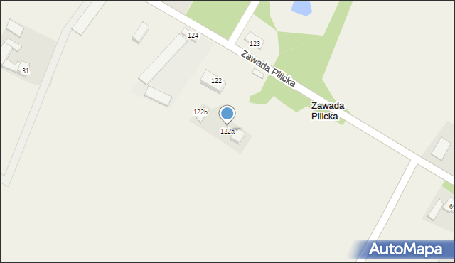 Zawada Pilicka, Zawada Pilicka, 122a, mapa Zawada Pilicka