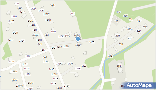 Zawada Pilicka, Zawada Pilicka, 142D, mapa Zawada Pilicka