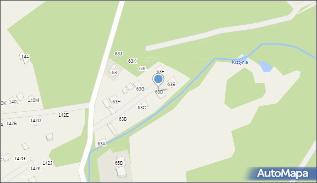 Zawada Pilicka, Zawada Pilicka, 63D, mapa Zawada Pilicka