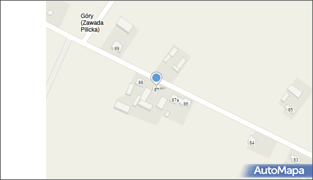 Zawada Pilicka, Zawada Pilicka, 87, mapa Zawada Pilicka