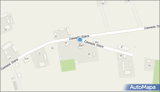 Zawada Stara, Zawada Stara, 35A, mapa Zawada Stara