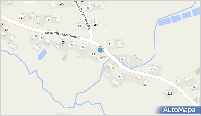 Zawada Uszewska, Zawada Uszewska, 14, mapa Zawada Uszewska