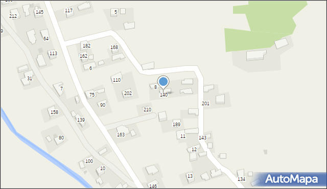 Zawada Uszewska, Zawada Uszewska, 140, mapa Zawada Uszewska