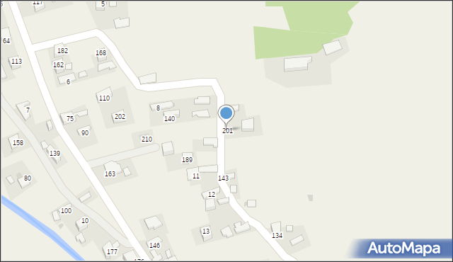 Zawada Uszewska, Zawada Uszewska, 201, mapa Zawada Uszewska