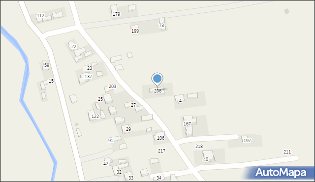 Zawada Uszewska, Zawada Uszewska, 206, mapa Zawada Uszewska