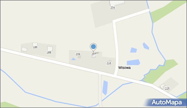 Zawada Uszewska, Zawada Uszewska, 207, mapa Zawada Uszewska