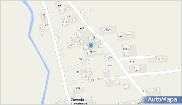 Zawada Uszewska, Zawada Uszewska, 29, mapa Zawada Uszewska
