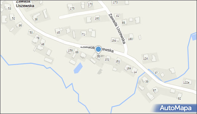 Zawada Uszewska, Zawada Uszewska, 55, mapa Zawada Uszewska