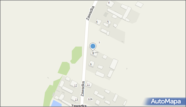 Zawadka, Zawadka, 8, mapa Zawadka
